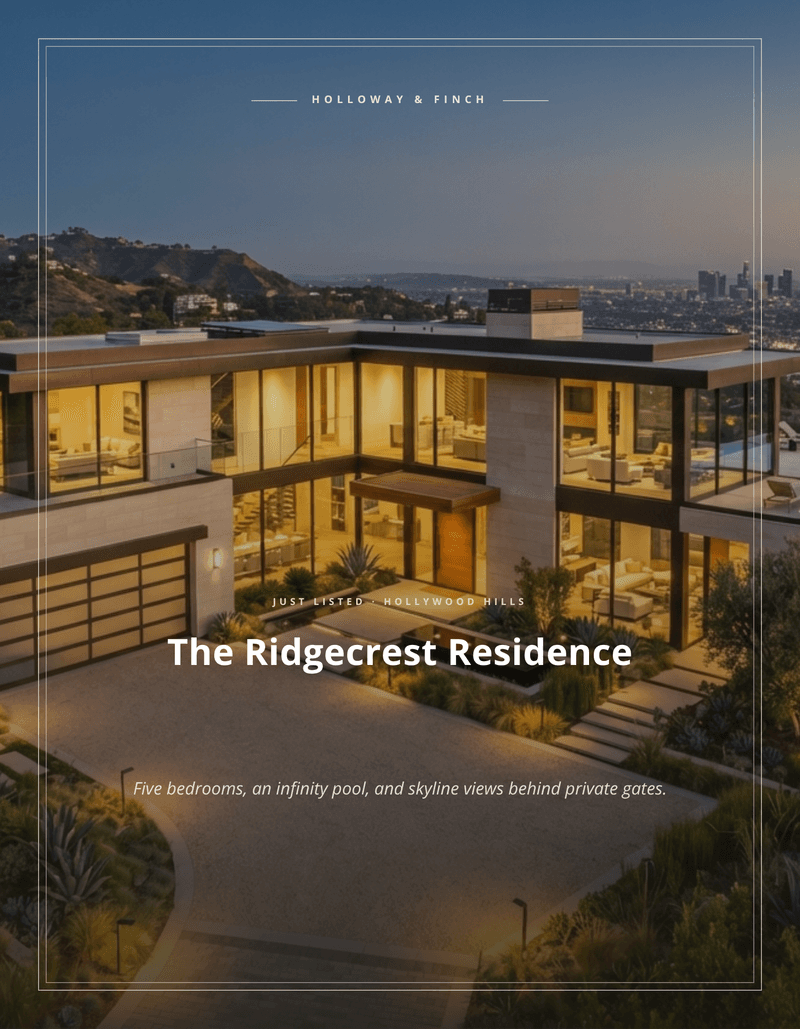 Warm Luxury brochure cover